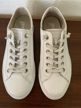 Paul Green Hadley Platform Sneaker Women 7.5 Leather White